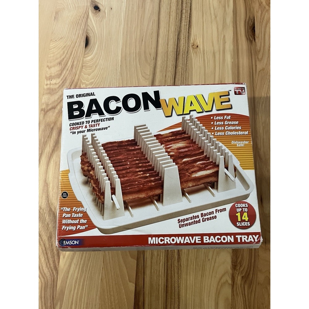 Original Bacon Wave Emson As Seen On TV OPEN BOX Microwave Bacon Tray